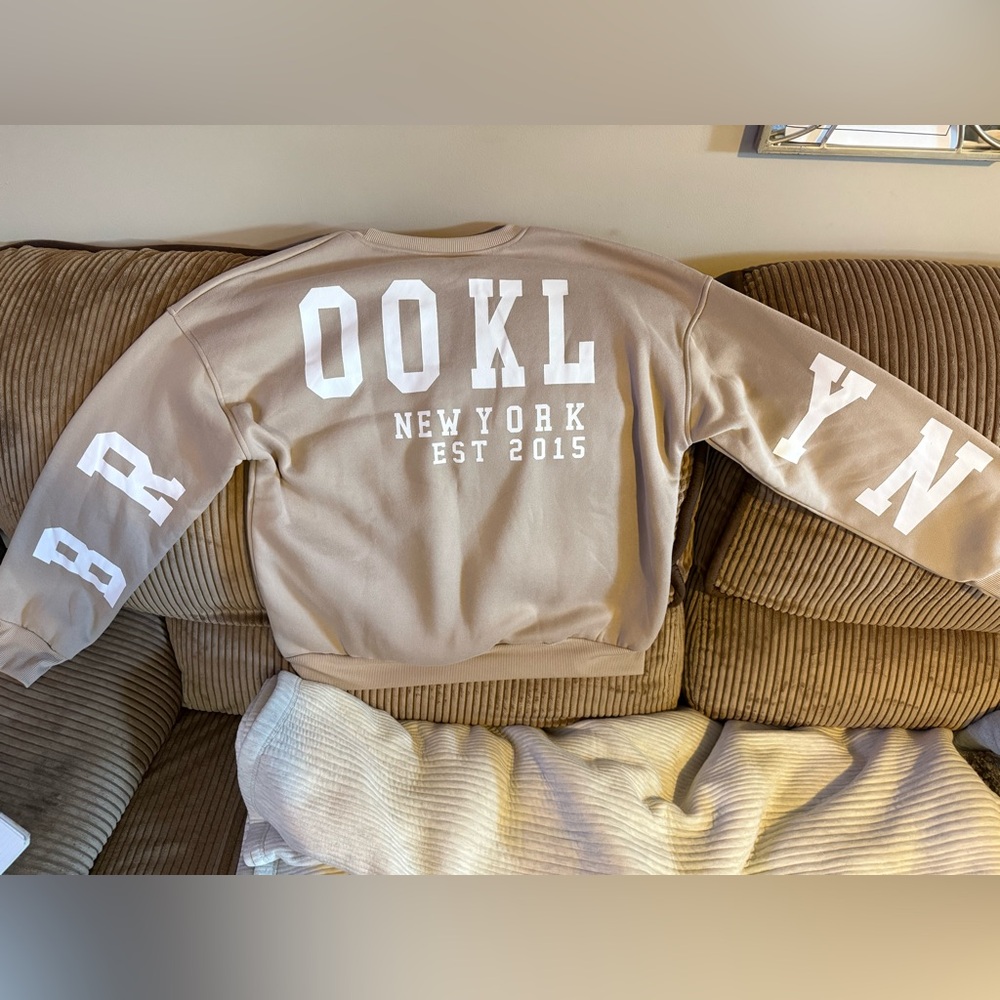 SHEIN Tan Graphic Women's Sweater